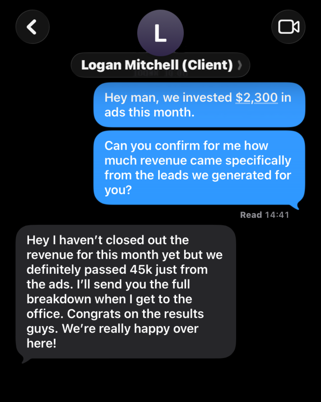 Client result