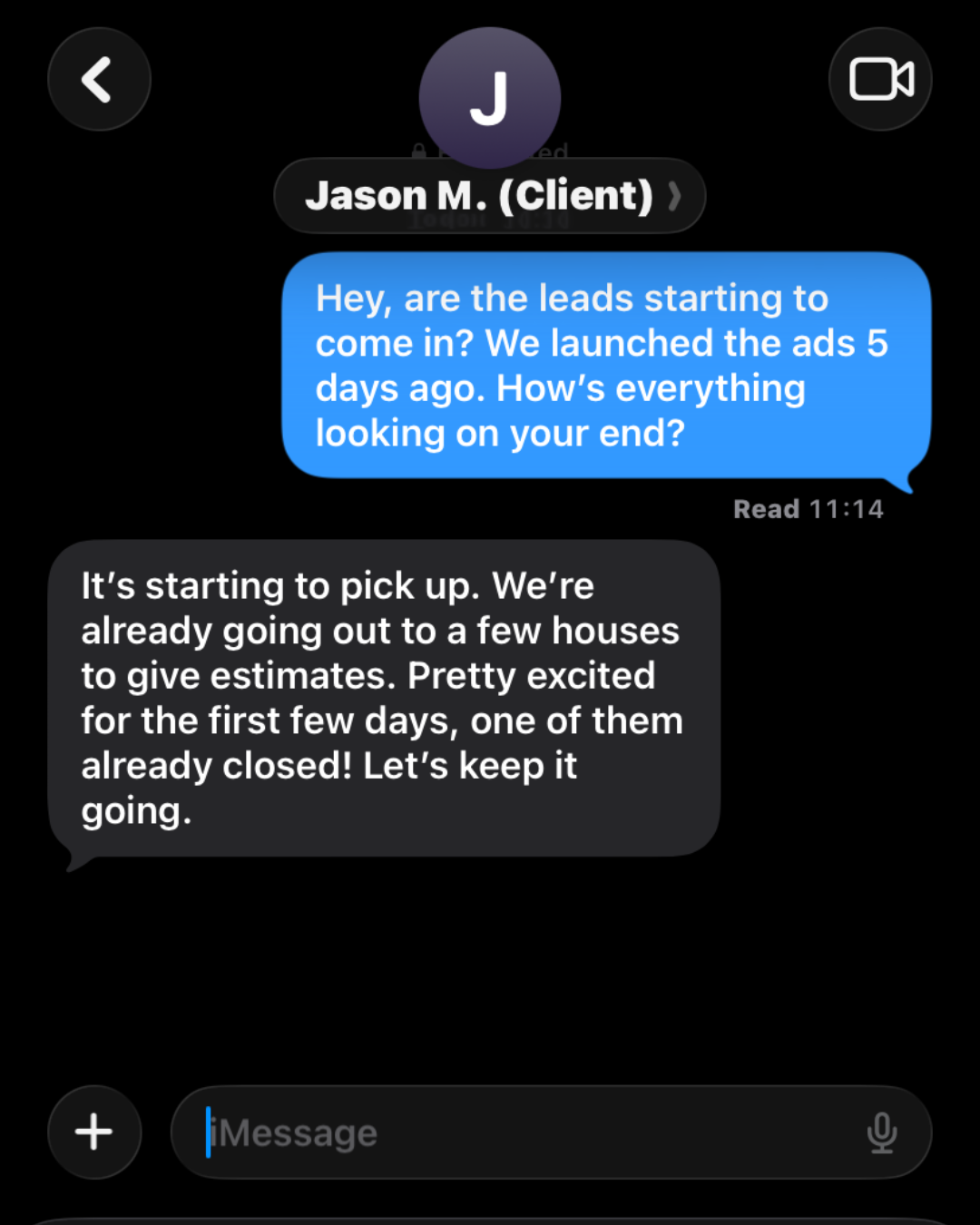 Client result