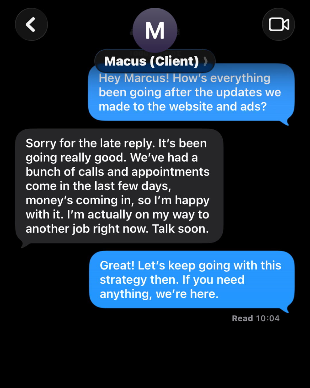 Client result